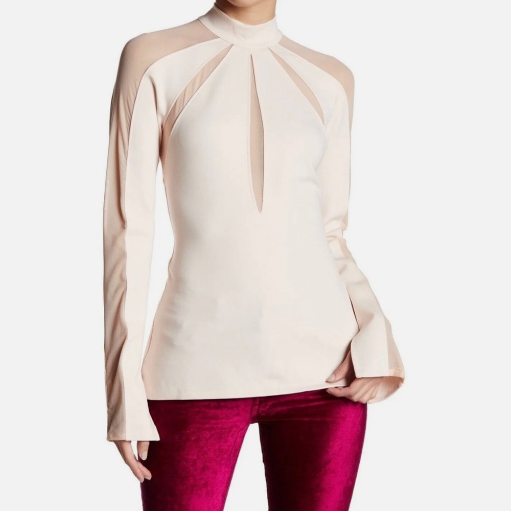 Free People Mesh Inset Top